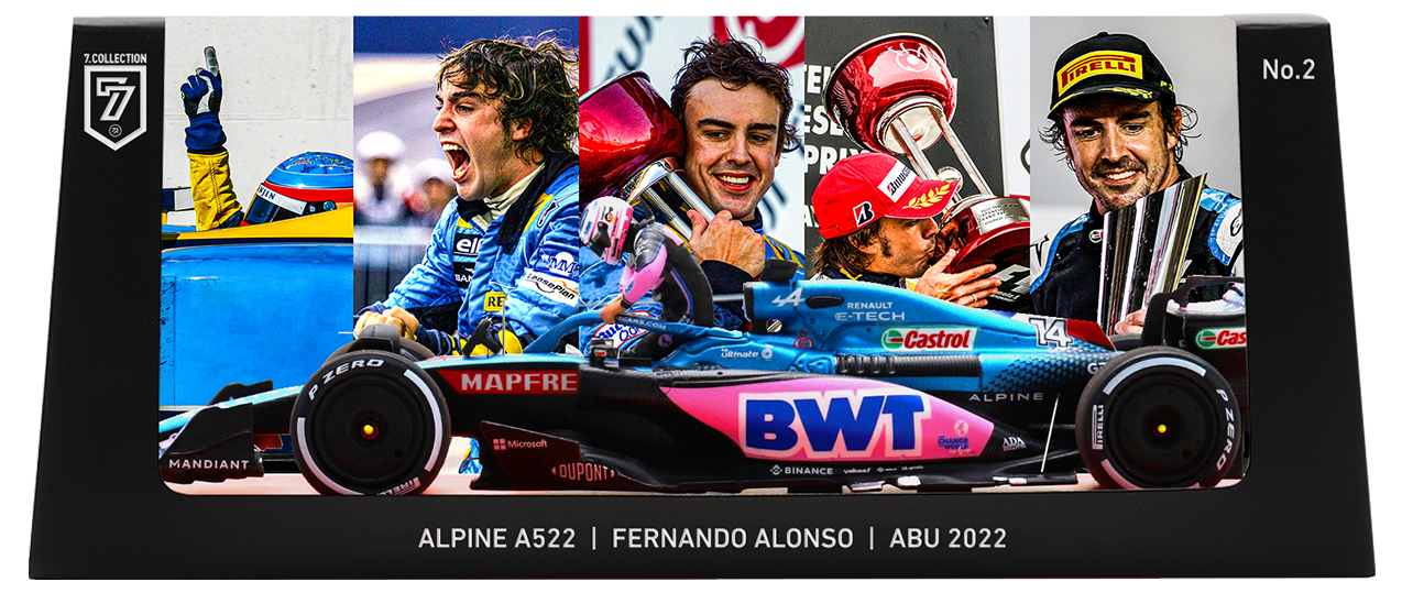 Alpine A522 Fernando Alonso F1 Abu Dhabi GP 2022 WITH TEAM ENSTONE 1:43 by 7.COLLECTION