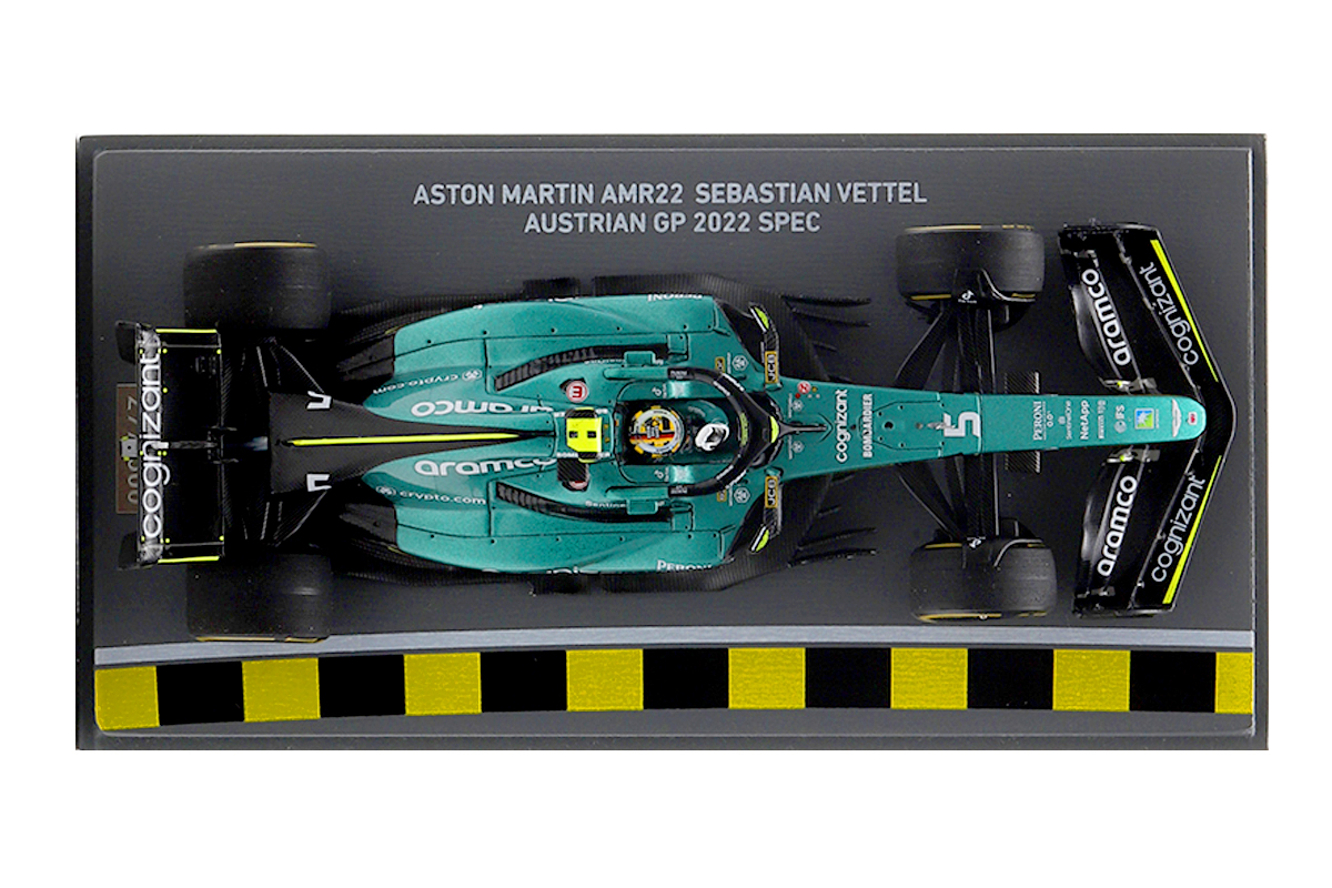 Sebastian Vettel F1 Japanese GP 2023 BUZZIN' CORNER Aston Martin AMR22 F1 Austrian GP Spec 1:43