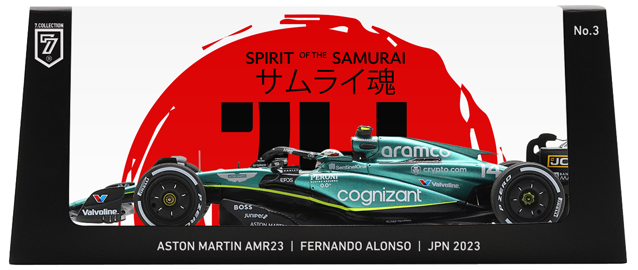 Aston Martin AMR23 Fernando Alonso F1 Japanese GP 2023 SPIRIT OF THE SAMURAI 1:43 by 7.COLLECTION