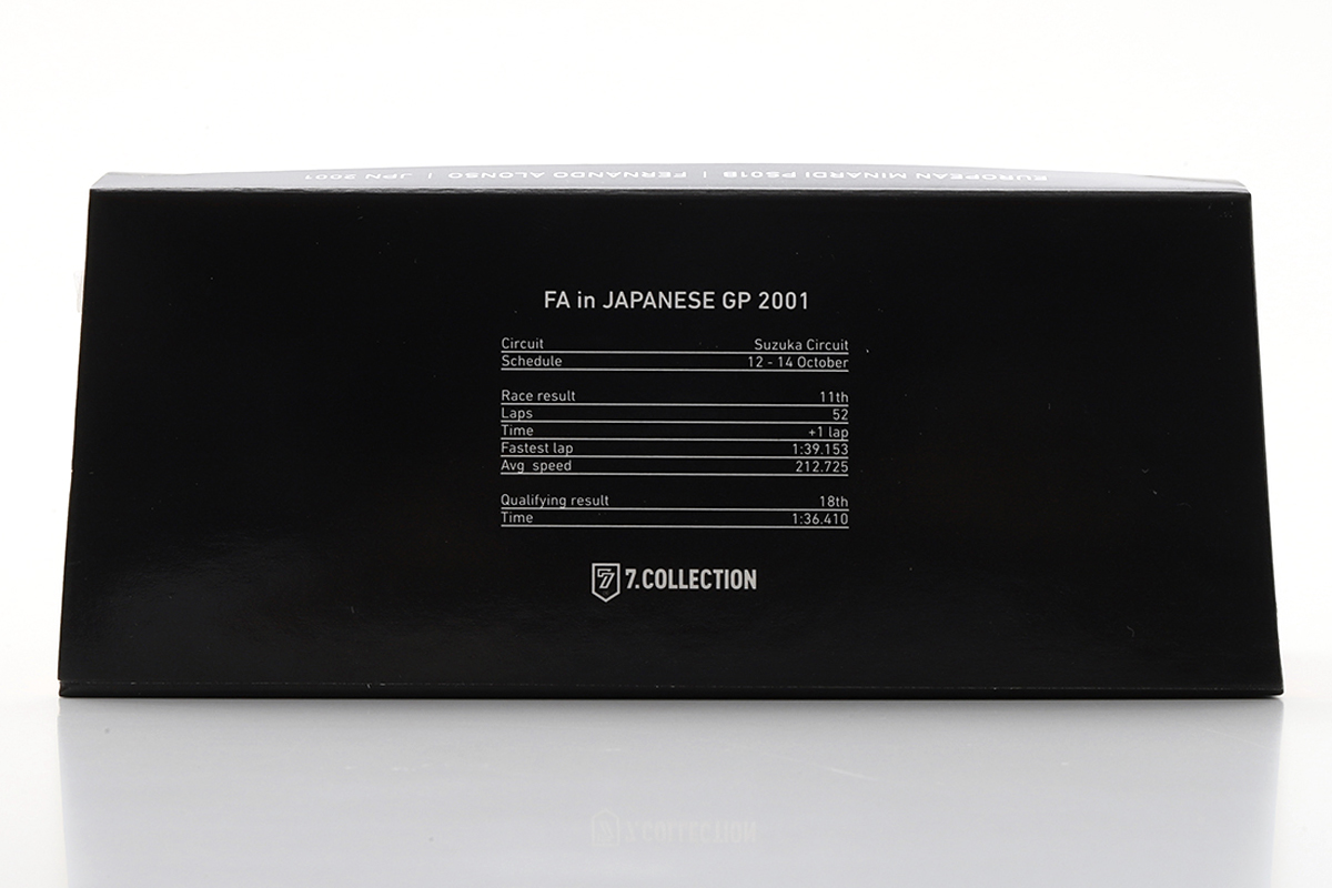 EUROPEAN MINARDI PS01B FERNANDO ALONSO F1 JAPANESE GP 2001 THE RISE OF SAMURAI 1:43