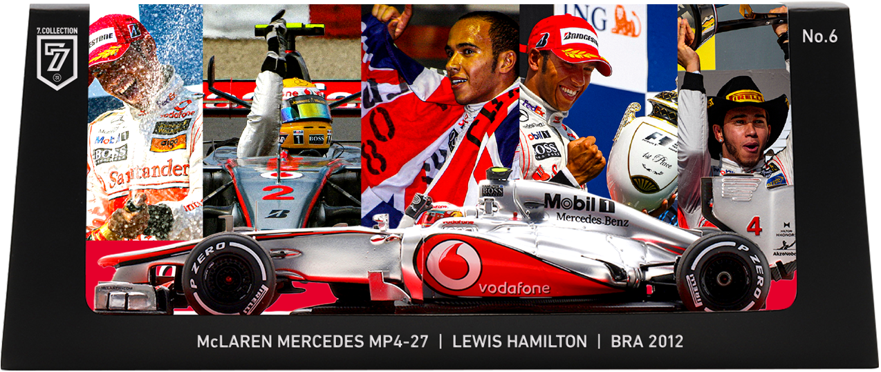 McLaren Mercedes MP4-27 Lewis Hamilton F1 Brazilian GP 2012 THANK YOU McLaren Mercedes 1:43 by 7.COLLECTION