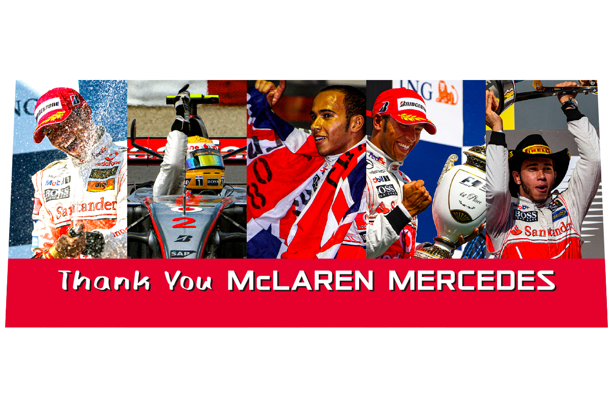 McLAREN MERCEDES MP4-27 LEWIS HAMILTON F1 BRAZILIAN GP 2012 THANK YOU McLAREN MERCEDES 1:43