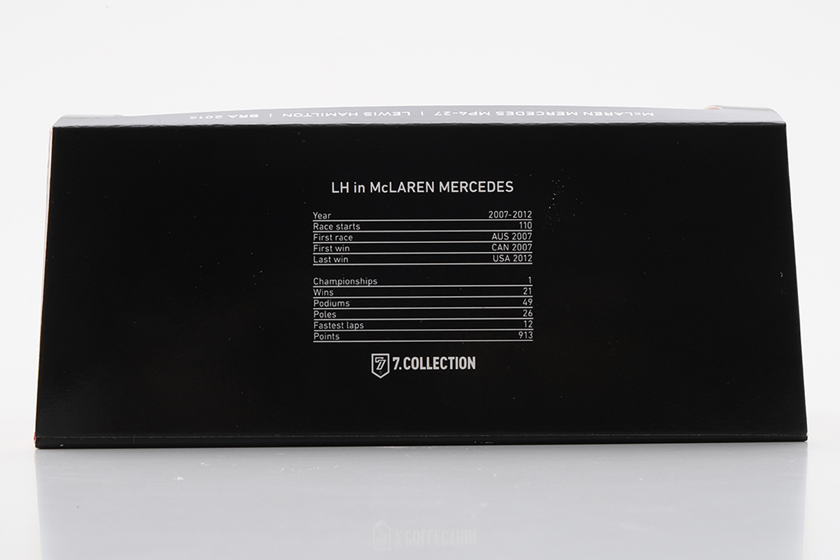 McLAREN MERCEDES MP4-27 LEWIS HAMILTON F1 BRAZILIAN GP 2012 THANK YOU McLAREN MERCEDES 1:43